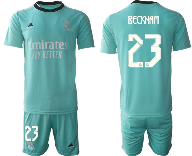 Men 2021-2022 Club Real Madrid second away Light blue #23 Soccer Jerseys->customized soccer jersey->Custom Jersey